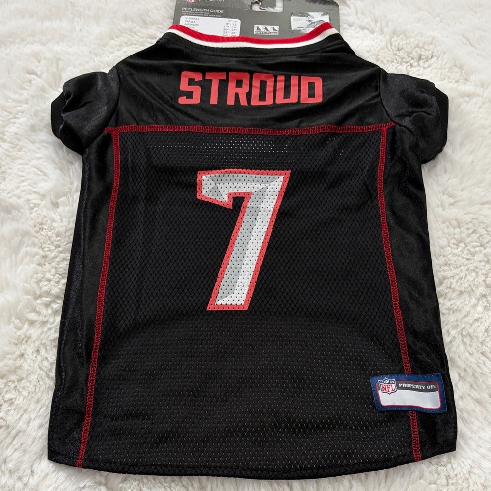 NFL Houston Texans Black Pet Jersey,Size L - Picture 8 of 16